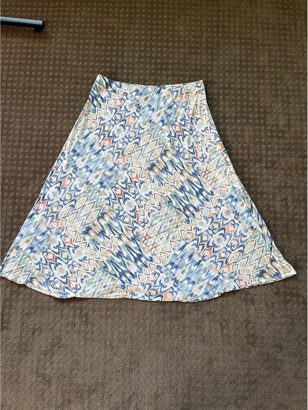 Chico's Size 3 US XL Printed A-Line Long Skirt Stretchy